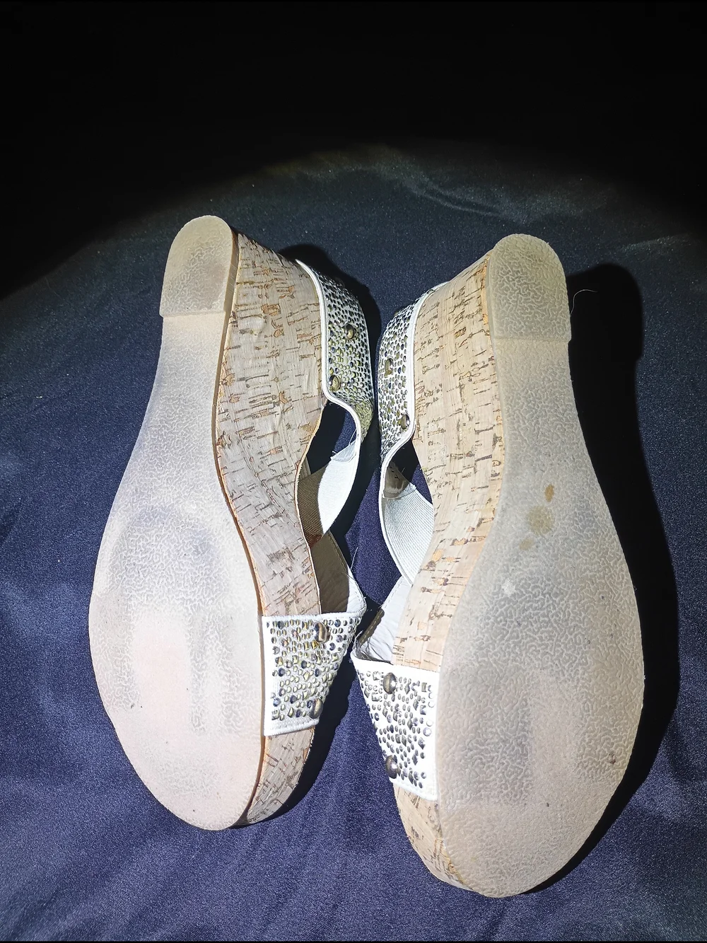 Corkys Rhinestone Studded Cork Wedge Sandal Slides